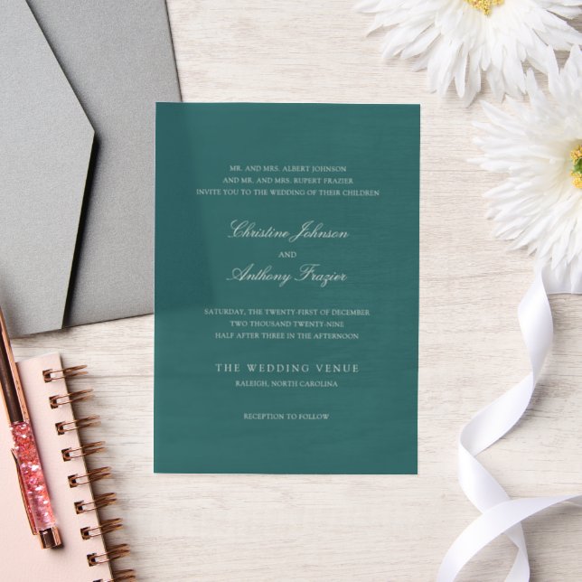 Altes Geld Teal Klassische Hochzeit (Hochzeit)