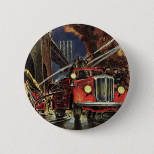 Altes Geschäft, Feuerwehrautos Feuerwehrmänner Feu Button