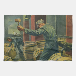 Altes Geschäft zur Weinherstellung, Wein verkorken Geschirrtuch