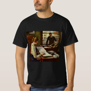 Altes Geschäftstreffen, Büro mit Führungskräften T-Shirt
