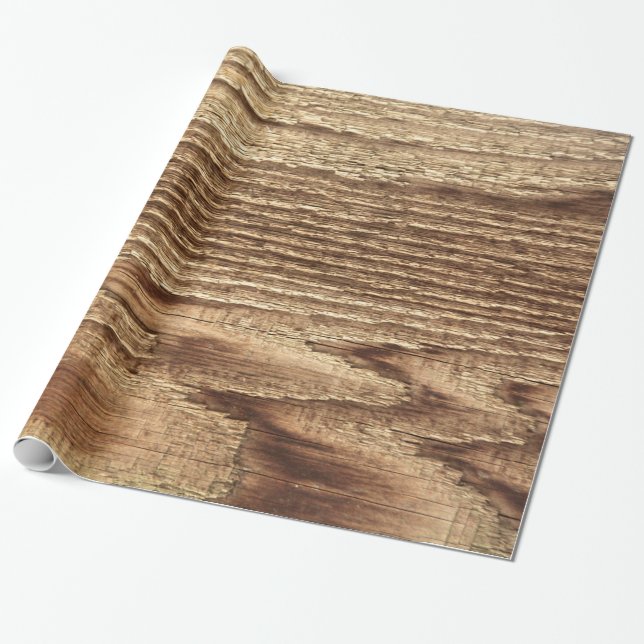 Altes getragenes Holz Geschenkpapier (Ungerollt)