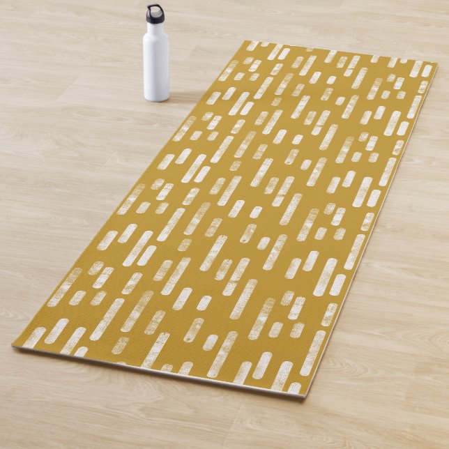 Altes Gold- und Weißrundenmuster Yogamatte (Beispiel)