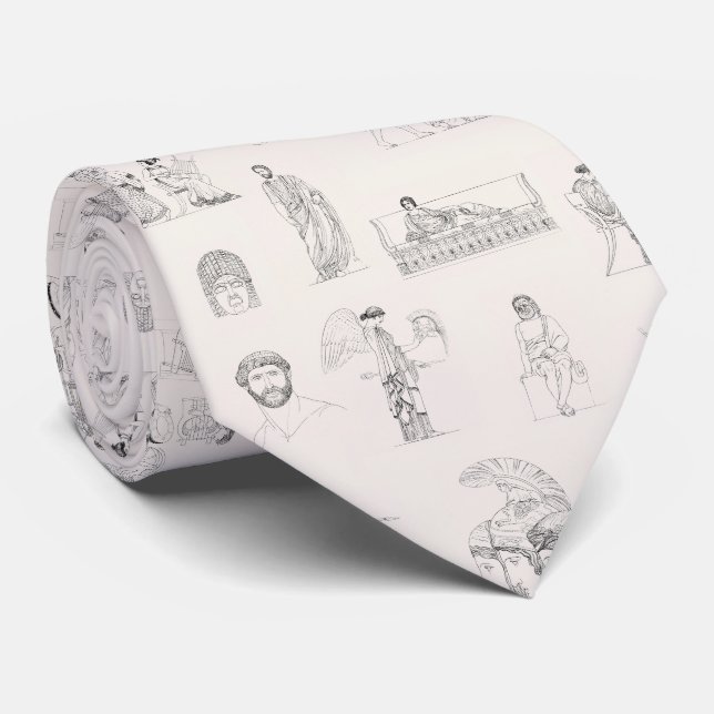 Altes Griechenland Klassisches griechisches Geschi Krawatte (Gerollt)