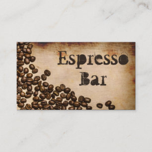 Altes grobes Sackzeugespresso-Bar - Visitenkarte