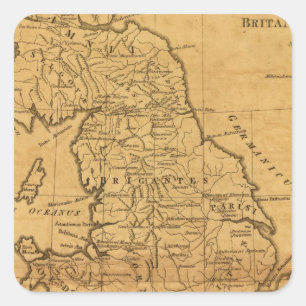 Altes Großbritannien Quadratischer Aufkleber