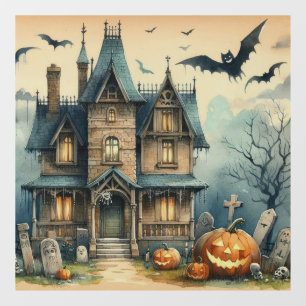 Altes Halloween-Kunstfenster Fensteraufkleber