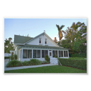 Altes Haus in Neapel, Florida Fotodruck