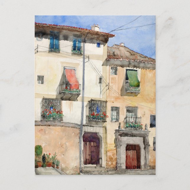 Altes Haus in Segovia, Spanien | Cass Gilbert Postkarte (Vorderseite)