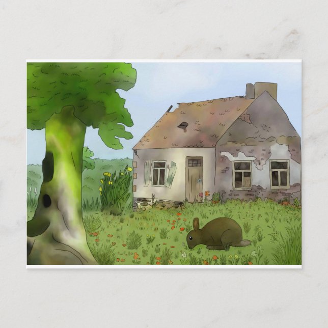 Altes Haus Postkarte (Vorderseite)