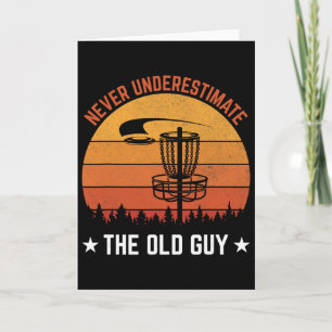 Altes Herrendesign für Männer Disc Golf Liebhaber  Karte