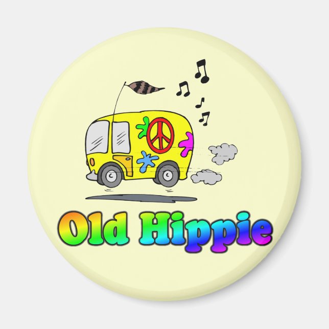 Altes Hippie-Bus-Magnet Magnet (Vorne)