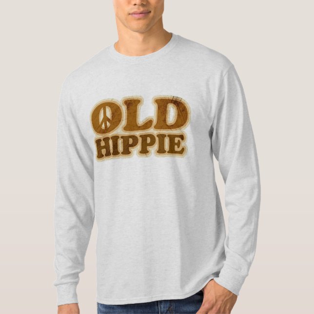 Altes Hippie-Friedenszeichen T-Shirt (Vorderseite)
