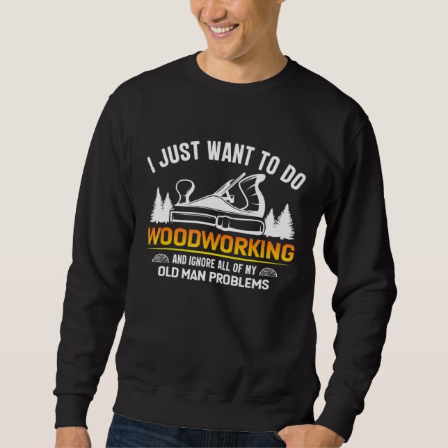 Altes Holz, das ich gerade Gewollt habe, um Holzar Sweatshirt (Vorderseite)