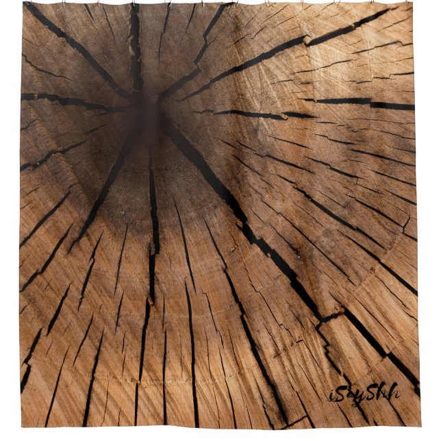 Altes Holz Duschvorhang (Vorderseite)