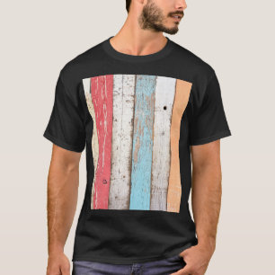 Altes Holz: Mehrfarbige rissige Textur. T-Shirt