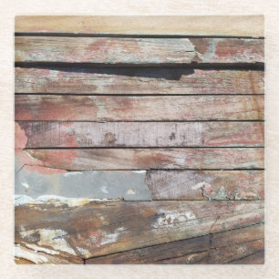 Altes Holz rustikale Bootsplatte aus Holz Glasuntersetzer