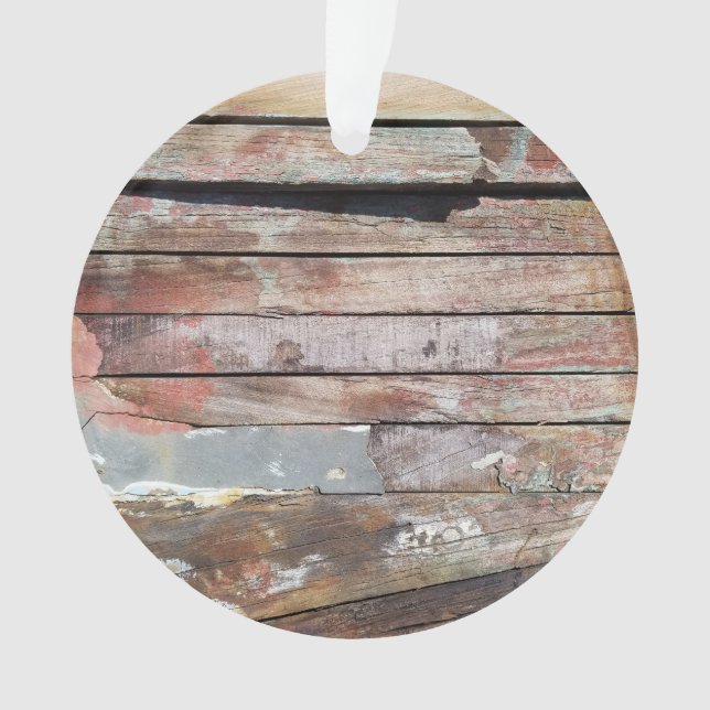 Altes Holz rustikale Bootsplatte aus Holz Ornament (Vorderseite)