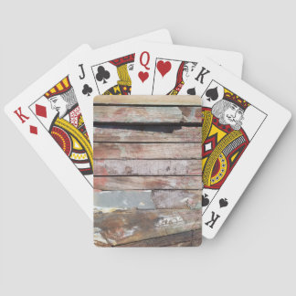 Altes Holz rustikale Bootsplatte aus Holz Spielkarten