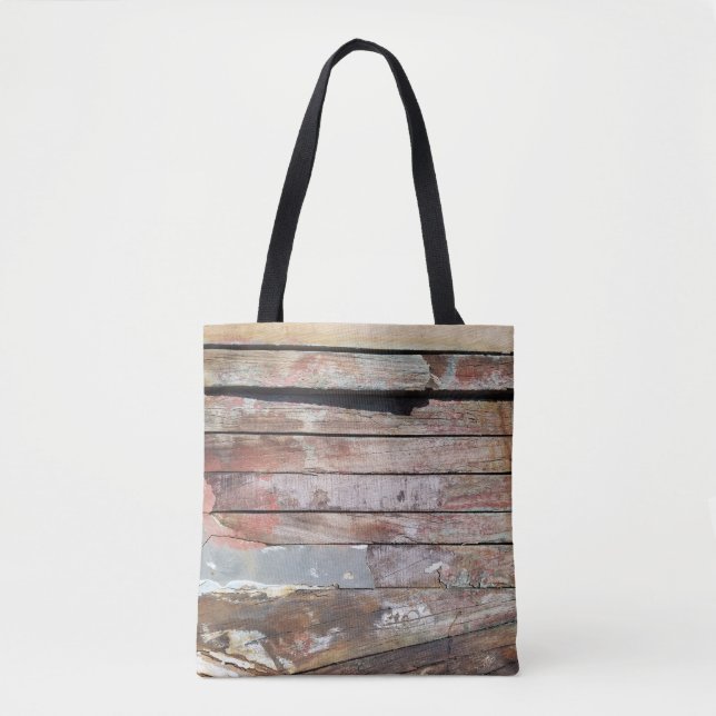 Altes Holz rustikale Bootsplatte aus Holz Tasche (Vorderseite)