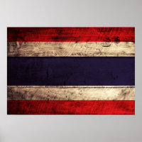 altes Holz - Thailand - Fahne