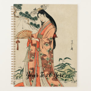Altes Holz Zeichnend japanische Frau Planer