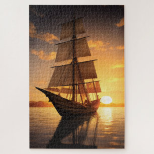 Altes Holzboot Puzzle