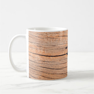Altes Holzbrett, Muster aus kopierendem Holz  Kaffeetasse