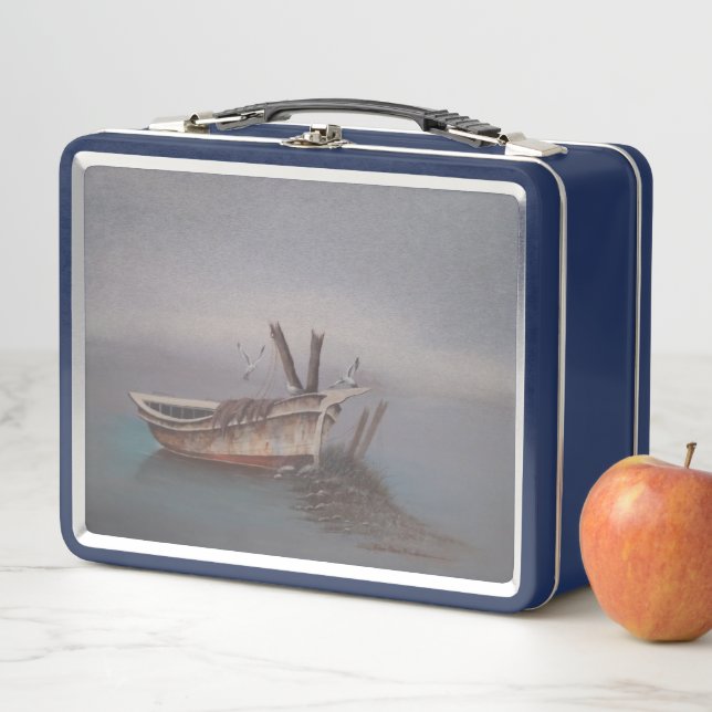 Altes Holzschanze Metall Brotdose (Beispiel)