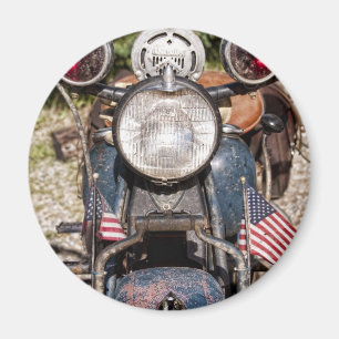 altes indisches Polizeimotorrad Magnet