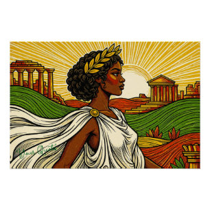 Altes Inspiriertes Frauenporträt Poster