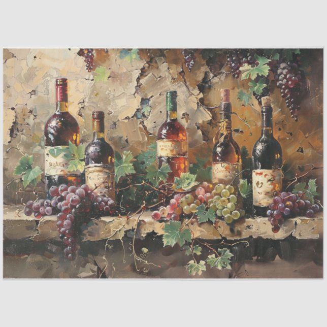 Altes Italien Wein Seidenpapier (Vorderseite)