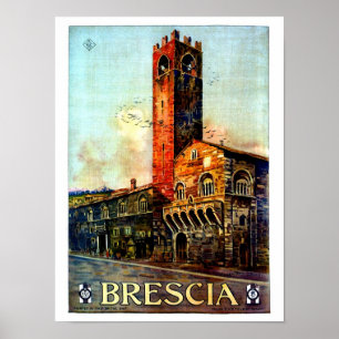 Altes italienisches Reiseposter Brescia Poster
