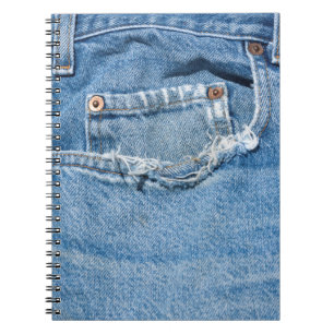 Altes Jeans-Notizbuch (80 Seiten B&W) Notizblock