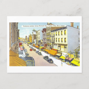 Altes Jersey City, New Jersey, Innenstadtansicht Postkarte