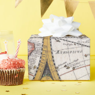 Altes Kartenmuster Geschenkpapier