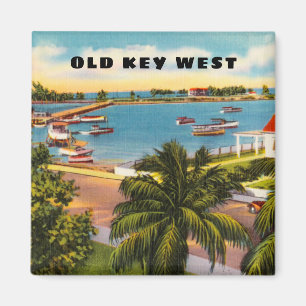 Altes Key West Florida mit Garrison Bight Magnet