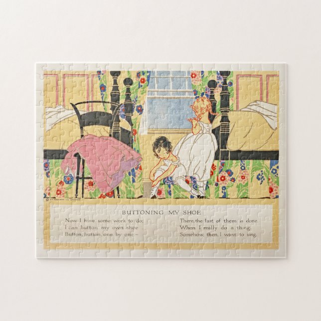 Altes Kinderbuch-Puzzle (Horizontal)