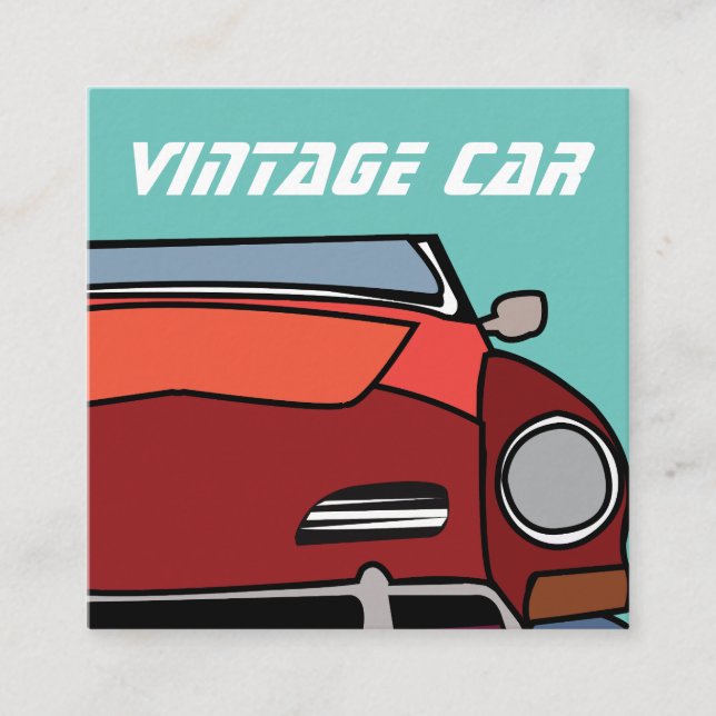 Altes klassisches Vintage-Auto Quadratische Visitenkarte (Vorderseite)