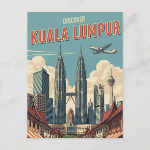 Altes Kuala Lumpur Malaysia Postkarte