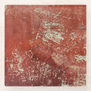 Altes Kupfer: Lebhafte Metallstruktur. Glasuntersetzer