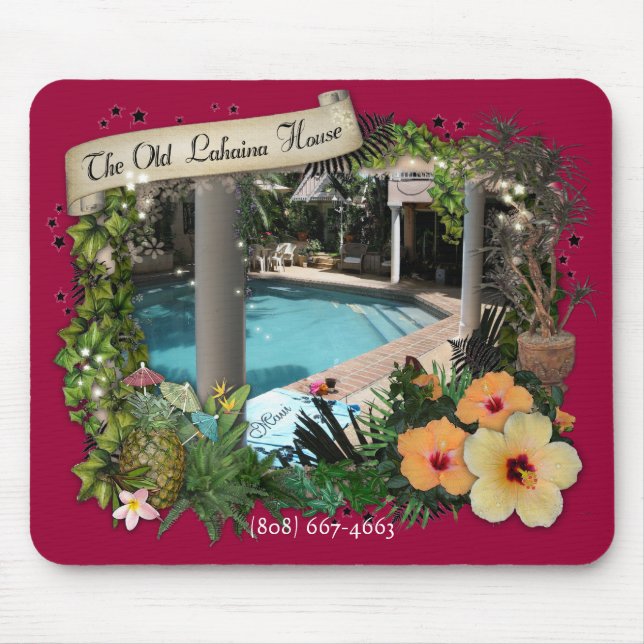 Altes Lahaina Haus Mousepad (Vorne)