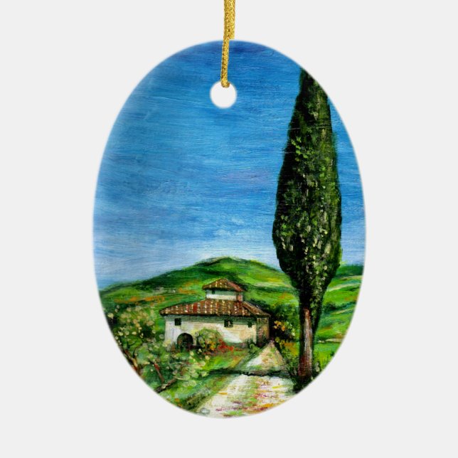 ALTES LANDHAUS IN DER Toskana Keramikornament (Vorne)