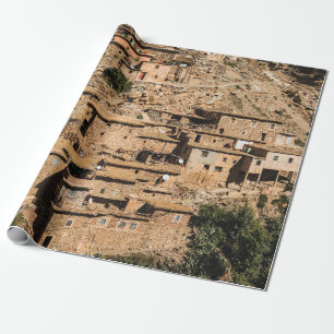 Altes ländliches traditionelles Dorf in Marokko. Geschenkpapier