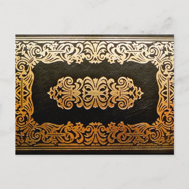 Altes Lederbuch Postkarte (Vorderseite)