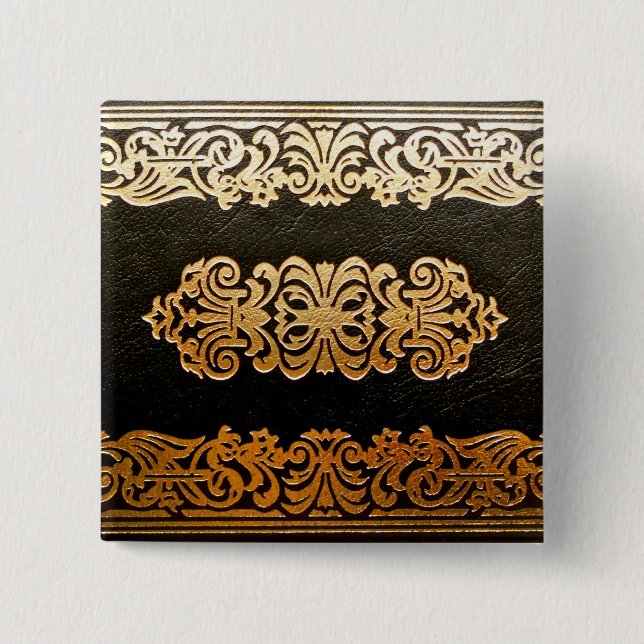 Altes Lederbuchcover Button (Vorderseite)