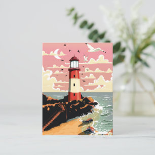 Altes Leuchtturm Postkarte