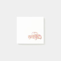 Altes Lieferwagen LKW Blume Muster