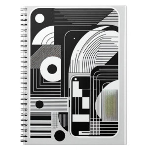 altes Linework Pattern Notebook Notizblock