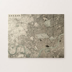 Altes London-Karten-Puzzle