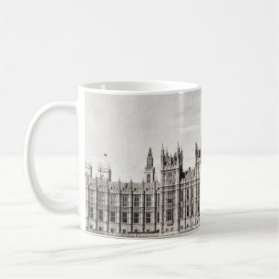 Altes London, schwarz und weiß. Kaffeetasse